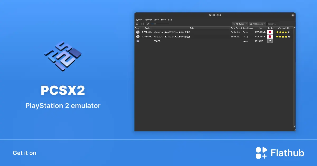 PCSX2 application tile